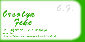 orsolya feke business card